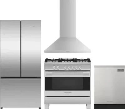 4 Piece Package Includes Refrigerator, Range, Hood And Dishwasher